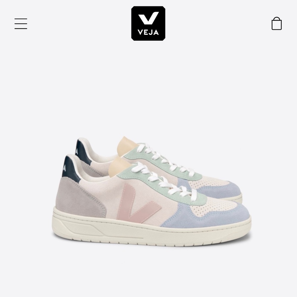 VEJA V-10 multico pastel sneakers size 38